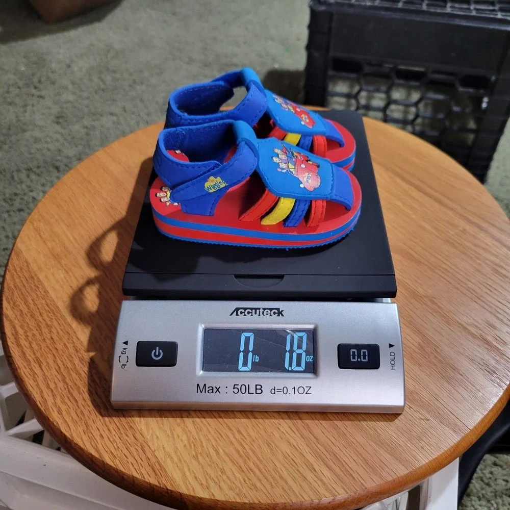 Vintage Wiggles Blue Red Yellow Kids Sandals